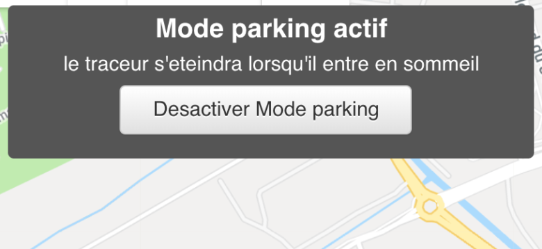 Mode Parking traceur GPS